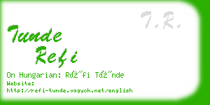 tunde refi business card